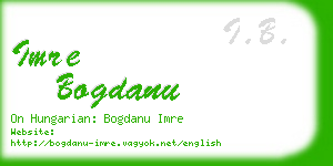 imre bogdanu business card